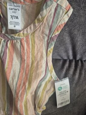 Carter's Girls Multicolor Striped One-Piece